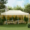 vidaXL Tente pliable 3 x 6 m Blanc cr&egrave;me