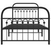 vidaXL Cadre de lit m&eacute;tal sans matelas avec pied de lit noir 90x200 cm