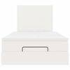 VidaXL Cadre de lit ottoman avec matelas blanc 120x200 cm similicuir