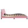 vidaXL Cadre de lit sans matelas Hanko rose 200x200 cm velours
