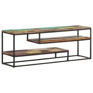 vidaXL Meuble TV 130x30x45 cm Bois de r&eacute;cup&eacute;ration massif