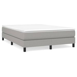 vidaXL Cadre de lit gris clair 140x190 cm tissu