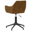 vidaXL Chaises pivotantes &agrave; manger lot de 4 marron velours