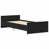 vidaXL Cadre de lit sans matelas noir 75x190 cm bois ing&eacute;nierie