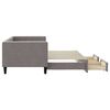 vidaXL Lit de jour avec gigogne et tiroirs sans matelas taupe 80x200cm