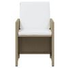 vidaXL Ensemble &agrave; manger de jardin et coussins 9 pcs Poly rotin Beige