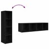 vidaXL Ensemble meuble TV Montage mural 2 pcs Noir 37 x 37 x 142,5 cm