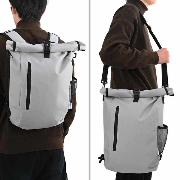 vidaXL Sac à vélo Gris 31 x 13 x 58 cm Polyester