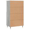vidaXL Buffet haut Sonoma gris 60x36x110 cm Bois d'ing&eacute;nierie