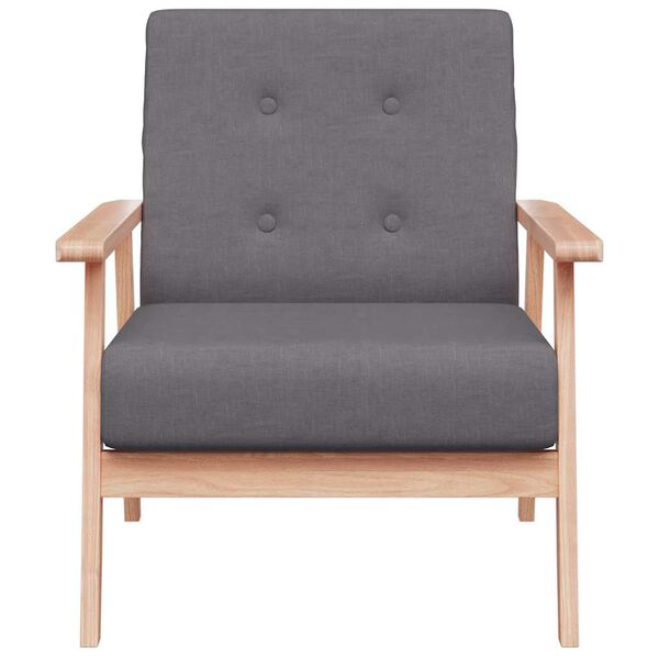 vidaXL Fauteuil Gris fonc&eacute; Tissu