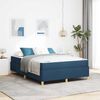 vidaXL Cadre de lit avec matelas Bleu 160 x 200 cm tissu