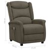vidaXL Fauteuil de massage Gris fonc&eacute; Tissu microfibre