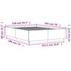 vidaXL Cadre de lit avec LED sans matelas ch&ecirc;ne marron 135x190 cm