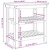 vidaXL &Eacute;tabli avec &eacute;tag&egrave;re Brun cire 78,5 x 50 x 80 cm Pin massif