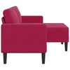 vidaXL Canap&eacute; 2 places avec m&eacute;ridienne en L rouge bordeaux 125 cm