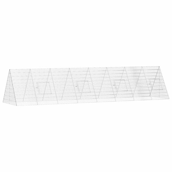 vidaXL Cage pour lapins Argent 215 x 100 x 85 cm Acier galvanis&eacute;