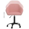 vidaXL Chaise pivotante de salle &agrave; manger Rose Velours