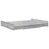 vidaXL Cadre de lit avec rangement Gris Sonoma 150 x 200 cm