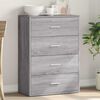 vidaXL Buffet sonoma gris 60x31x84 cm bois d'ing&eacute;nierie