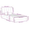 vidaXL Cadre de lit sans matelas Hanko rose 100x200 cm velours
