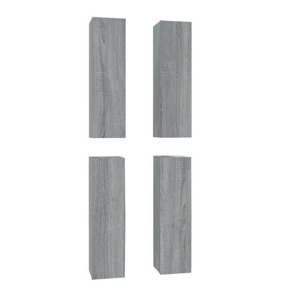 vidaXL Meubles TV 4 pcs Sonoma gris 30,5x30x110 cm Bois d'ingénierie