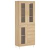 vidaXL Buffet haut Ch&ecirc;ne sonoma 69,5x34x180 cm Bois d'ing&eacute;nierie