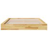 vidaXL Cadre de lit sans matelas 135x190 cm bois massif de ch&ecirc;ne