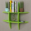 vidaXL &Eacute;tag&egrave;re murale MDF Vert Rangement de livres/DVD