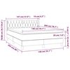 vidaXL Sommier &agrave; lattes de lit avec matelas Gris clair 140x200cm Tissu