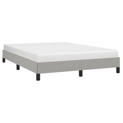 vidaXL Cadre de lit sans matelas gris clair 140x200 cm tissu