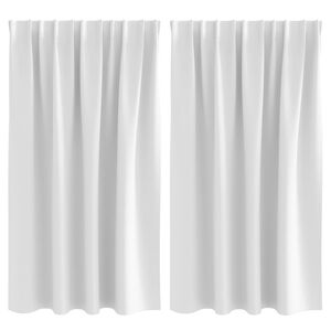 vidaXL Rideaux occultants avec anneaux 2 pcs Blanc lumineux