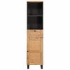 vidaXL Armoire de salle de bain avec &eacute;tag&egrave;re Marron 38 x 33 x 160 cm