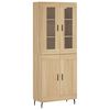 vidaXL Buffet haut Ch&ecirc;ne sonoma 69,5x34x180 cm Bois d'ing&eacute;nierie