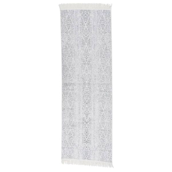 vidaXL Tapis Gris clair 80x300 cm Coton