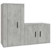 vidaXL Ensemble de meubles TV 2 pcs gris b&eacute;ton bois d'ing&eacute;nierie