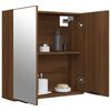 vidaXL Armoire &agrave; miroir de salle de bain Ch&ecirc;ne marron 64x20x67 cm