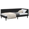 vidaXL Cadre de lit d'angle Noir 90 cm x 200 cm Velours