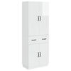 vidaXL Ensemble de Meubles 2 pcs Blanc brillant Bois d'ing&eacute;nierie