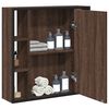 vidaXL Armoire &agrave; miroir de salle de bain ch&ecirc;ne marron bois ing&eacute;nierie