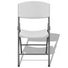 vidaXL Chaises pliables de jardin lot de 4 Acier et PEHD Blanc