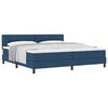 vidaXL Lit boxspring avec matelas avec matelas Bleu 200 x 200 cm tissu