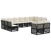 vidaXL Ensemble de canap&eacute; de jardin 12 pc Noir polyrotin