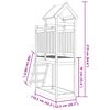 vidaXL Tour de jeu Marron 52,5 x 110,5 x 215 cm Pin massif
