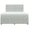 vidaXL Sommier &agrave; lattes de lit et matelas Gris clair 180x200cm Velours