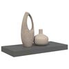 vidaXL &Eacute;tag&egrave;re murale flottante Gris brillant 50x23x3,8 cm MDF