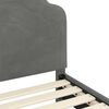 vidaXL Cadre de lit pour enfants avec t&ecirc;te de lit Gris fonc&eacute;