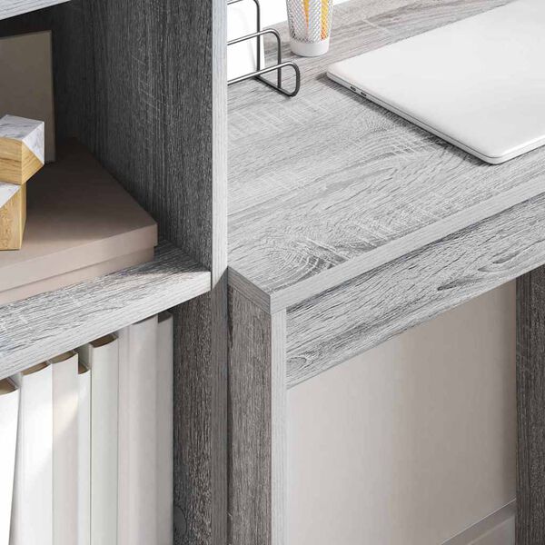vidaXL Bureau avec tiroir 2 pcs Gris Sonoma