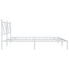 vidaXL Cadre de lit m&eacute;tal sans matelas et t&ecirc;te de lit blanc 193x203 cm