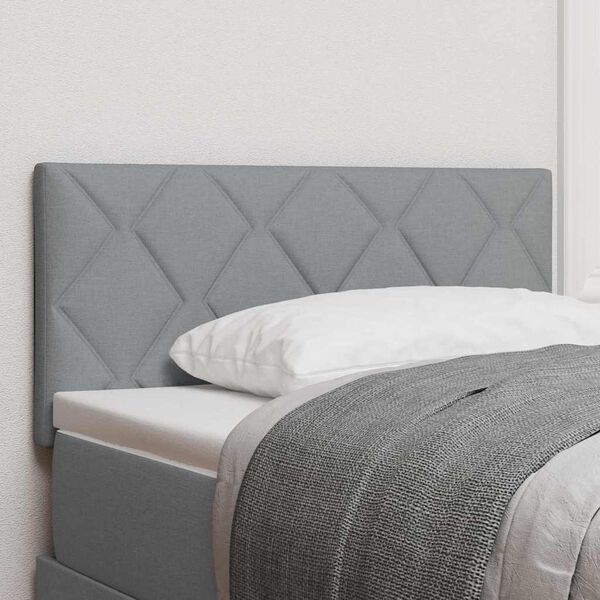 vidaXL T&ecirc;te de lit Gris clair 90 cm tissu