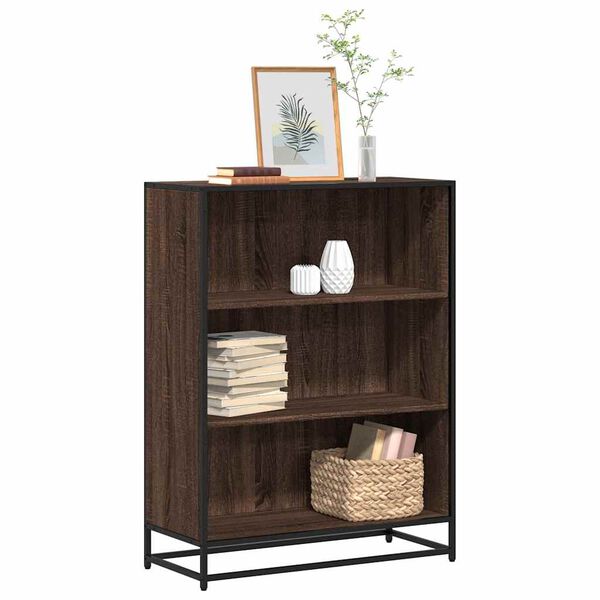 vidaXL Bibliothèque chêne marron 80,5x35x107,5 cm bois d'ingénierie